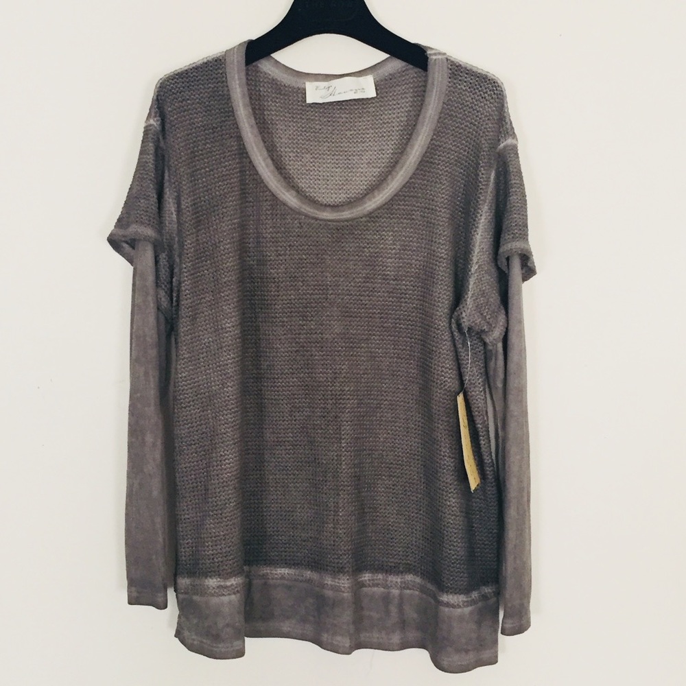 Vintage Havana Waffle Knit Tee - Picture 6 of 6